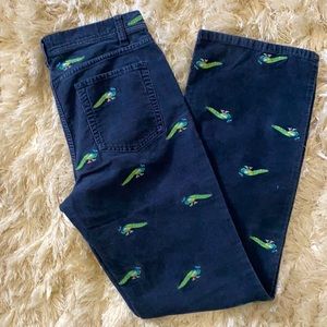 The most ADORABLE J CREW Corduroys embroidered with Peacocks!🦚🦚🦚